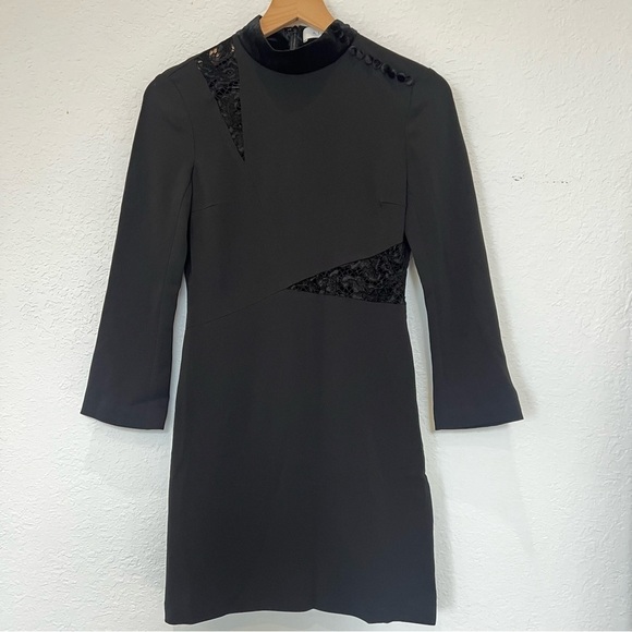 A.L.C. Alix Black Mini Dress Size 0 - Picture 4 of 15